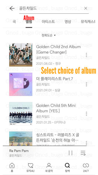 Select album